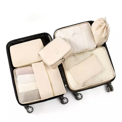 8-Piece Travel Packing Cube Set, Luggage Organiser with Shoe Bags