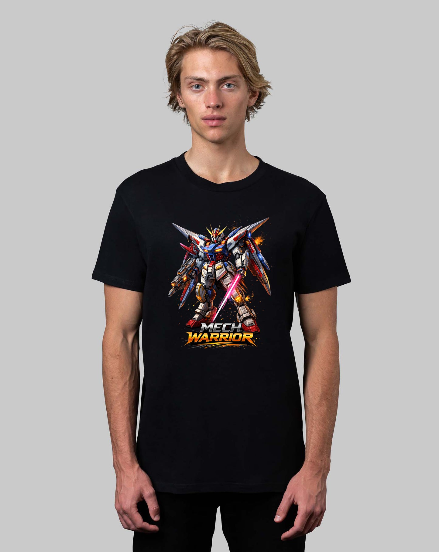 Futuristic Mech Robot T-Shirt – Mech Warrior / Defender / Striker / Destroyer | Anime Style Mecha Graphic Tee | Premium Cotton Unisex Shirt