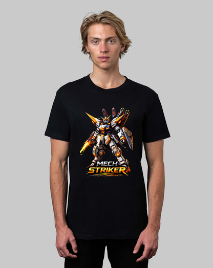 Futuristic Mech Robot T-Shirt – Mech Warrior / Defender / Striker / Destroyer | Anime Style Mecha Graphic Tee | Premium Cotton Unisex Shirt