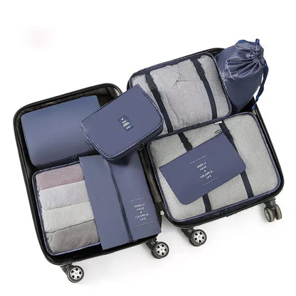 8-Piece Travel Packing Cube Set, Luggage Organiser with Shoe Bags