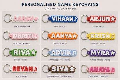 Personalized 3D Name Keychain Custom Backpack Name Tag