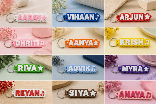 Personalized 3D Name Keychain Custom Backpack Name Tag