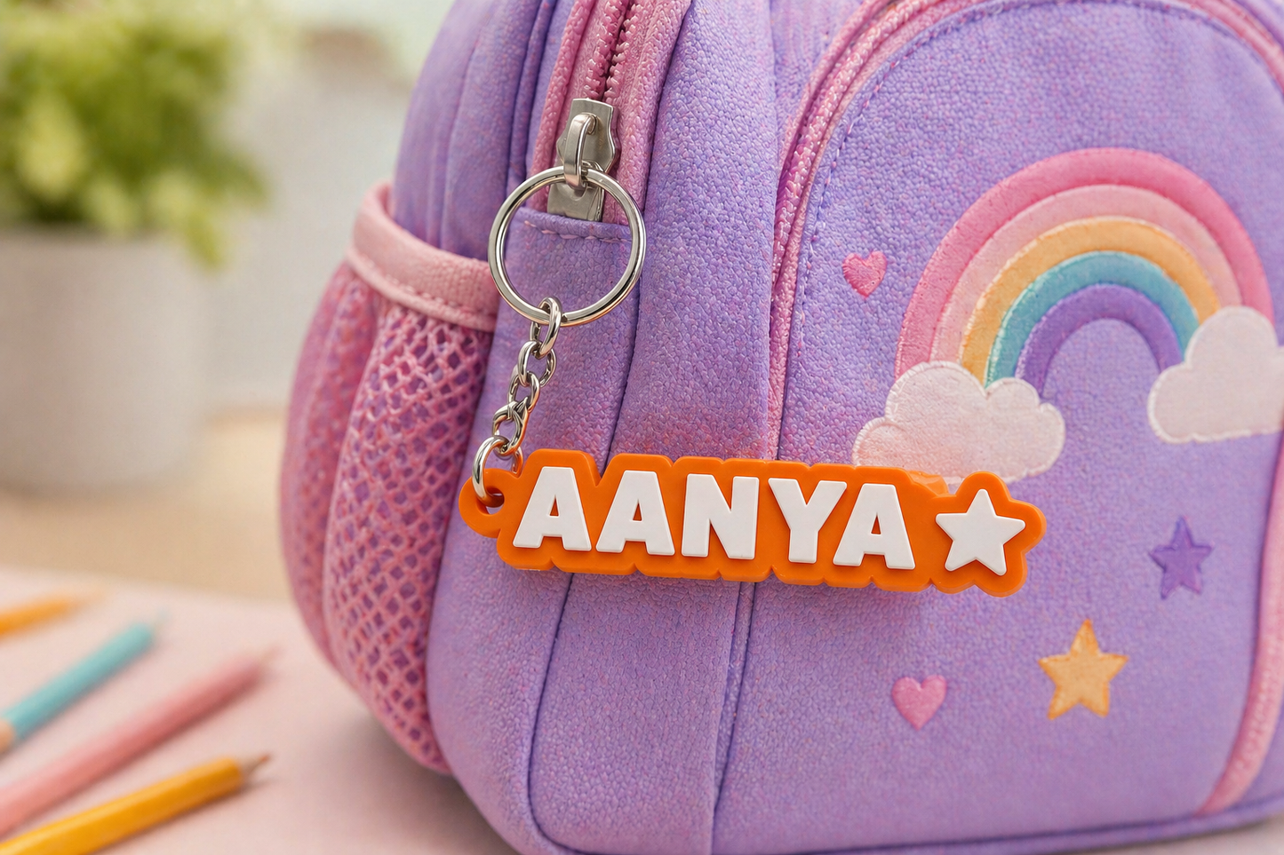 Personalized 3D Name Keychain Custom Backpack Name Tag