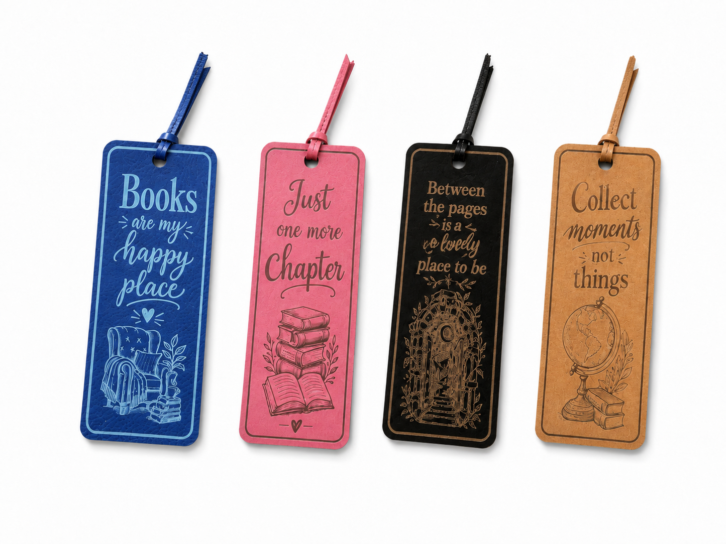 PU Leather Bookmark with Tassel – Inspirational Reading Quote Bookmark