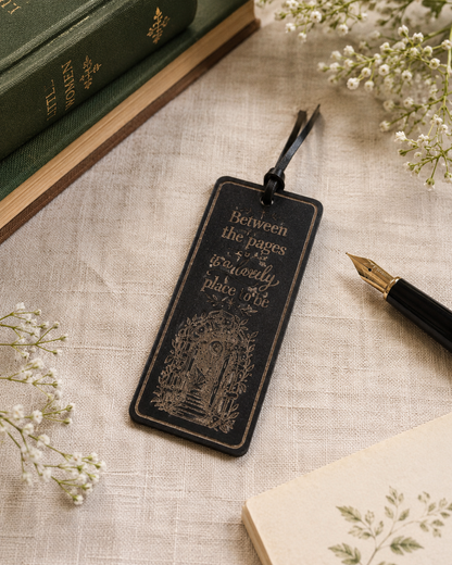 PU Leather Bookmark with Tassel – Inspirational Reading Quote Bookmark
