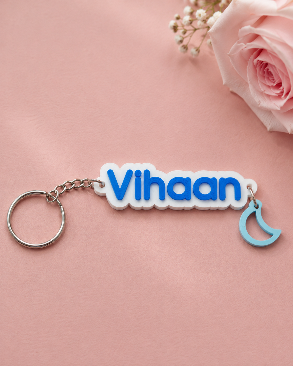 Personalised Name Keychain with Mini Charm
