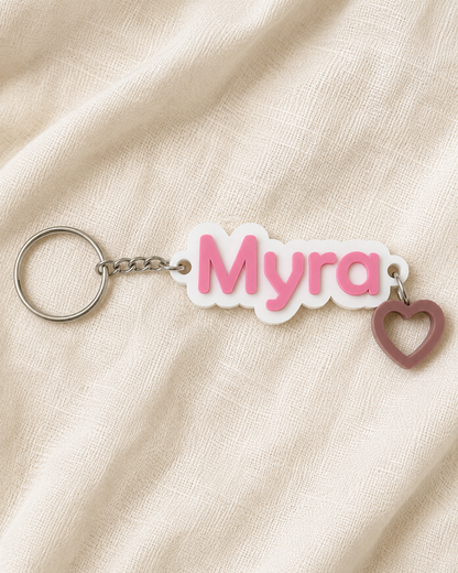 Personalised Name Keychain with Mini Charm