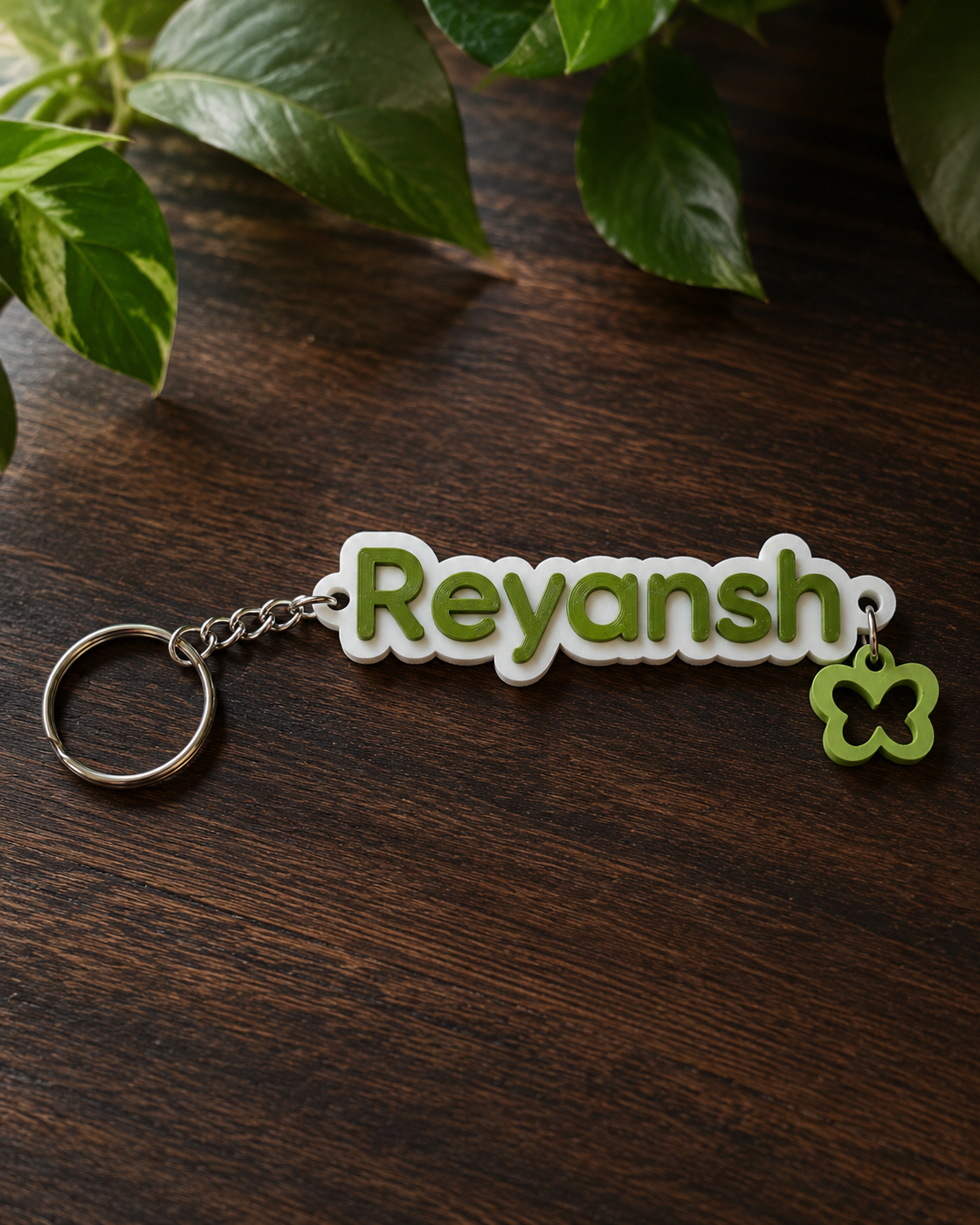Personalised Name Keychain with Mini Charm