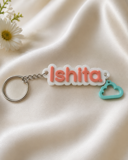 Personalised Name Keychain with Mini Charm