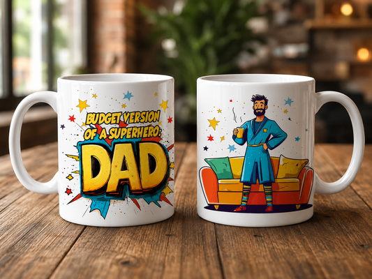 Budget Superhero Dad Mug | Fathers Day Gift |