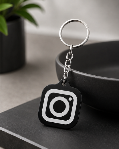 Custom NFC Social Media Keychain Tag – Tap to Share Instagram, Website, Contact & More