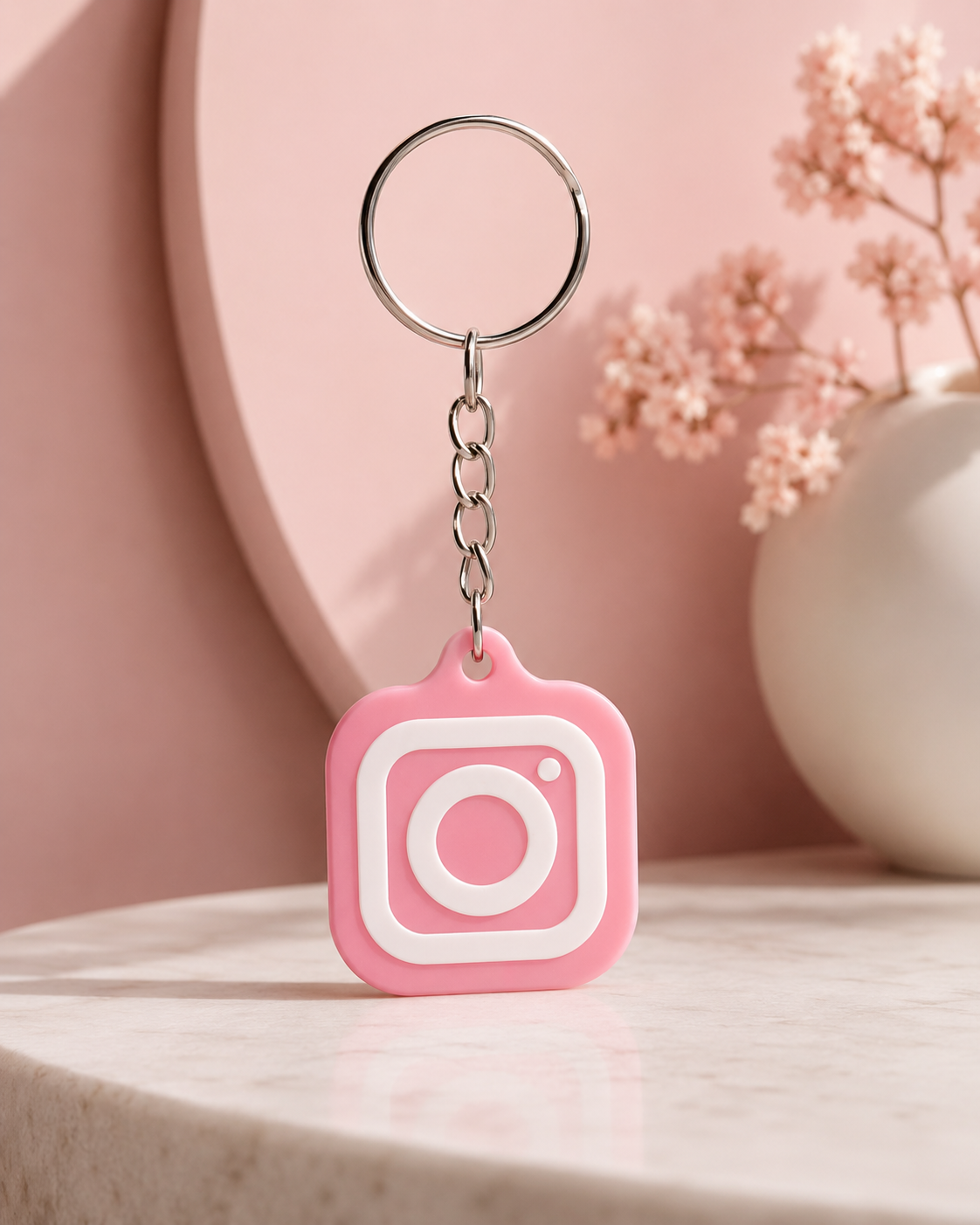 Custom NFC Social Media Keychain Tag – Tap to Share Instagram, Website, Contact & More