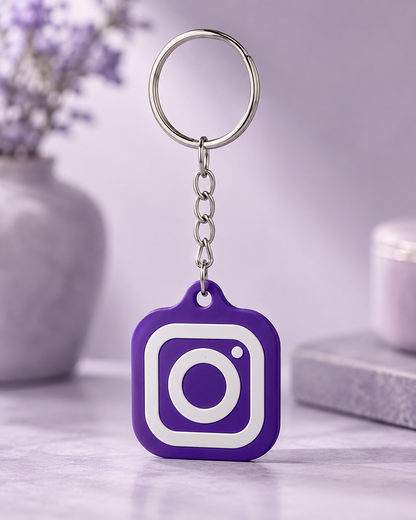 Custom NFC Social Media Keychain Tag – Tap to Share Instagram, Website, Contact & More
