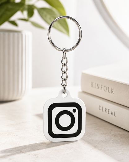 Custom NFC Social Media Keychain Tag – Tap to Share Instagram, Website, Contact & More