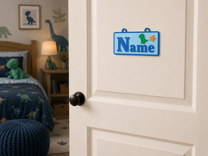 Personalised Kids Name Plate – Custom 3D Printed Name Plate, sign, hanging