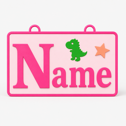 Personalised Kids Name Plate – Custom 3D Printed Name Plate, sign, hanging