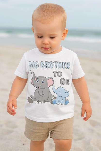 Big Brother Elephant Tshirt Toddler T-Shirt: Sibling Announcement, Matching Outfit