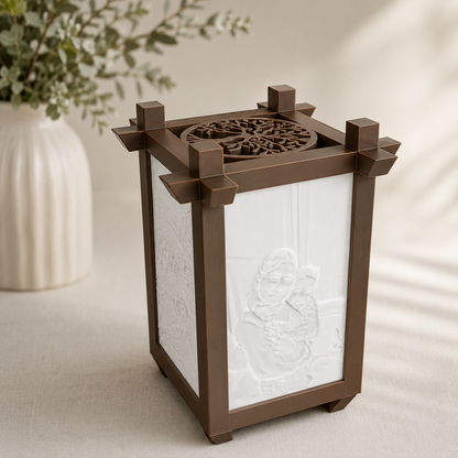 Personalized Photo Lamp | Custom 4-Photo Night Light | LED Family Memory Lantern | 3D Printed Gift | Tree of Life Lamp