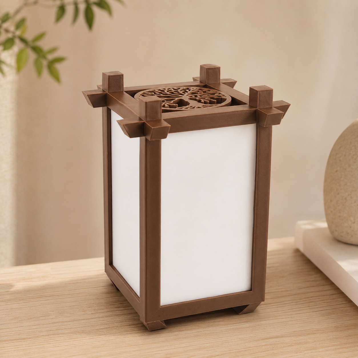 Personalized Photo Lamp | Custom 4-Photo Night Light | LED Family Memory Lantern | 3D Printed Gift | Tree of Life Lamp