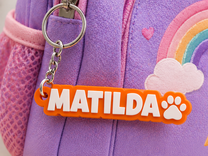 Personalized 3D Name Keychain Custom Backpack Name Tag