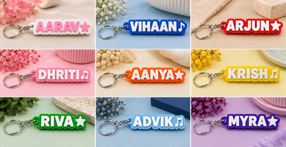 Personalized 3D Name Keychain Custom Backpack Name Tag