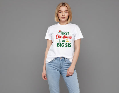 First Christmas Family T-Shirts & Baby Onesies – Matching Xmas Outfit | Mummy, Daddy, Big Sis, Big Bro, Aunt, Baby – O’Mango