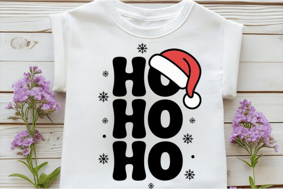 HO HO HO Christmas T-Shirt – Unisex Santa Hat Holiday Tee