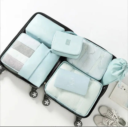 8-Piece Travel Packing Cube Set, Luggage Organiser with Shoe Bags
