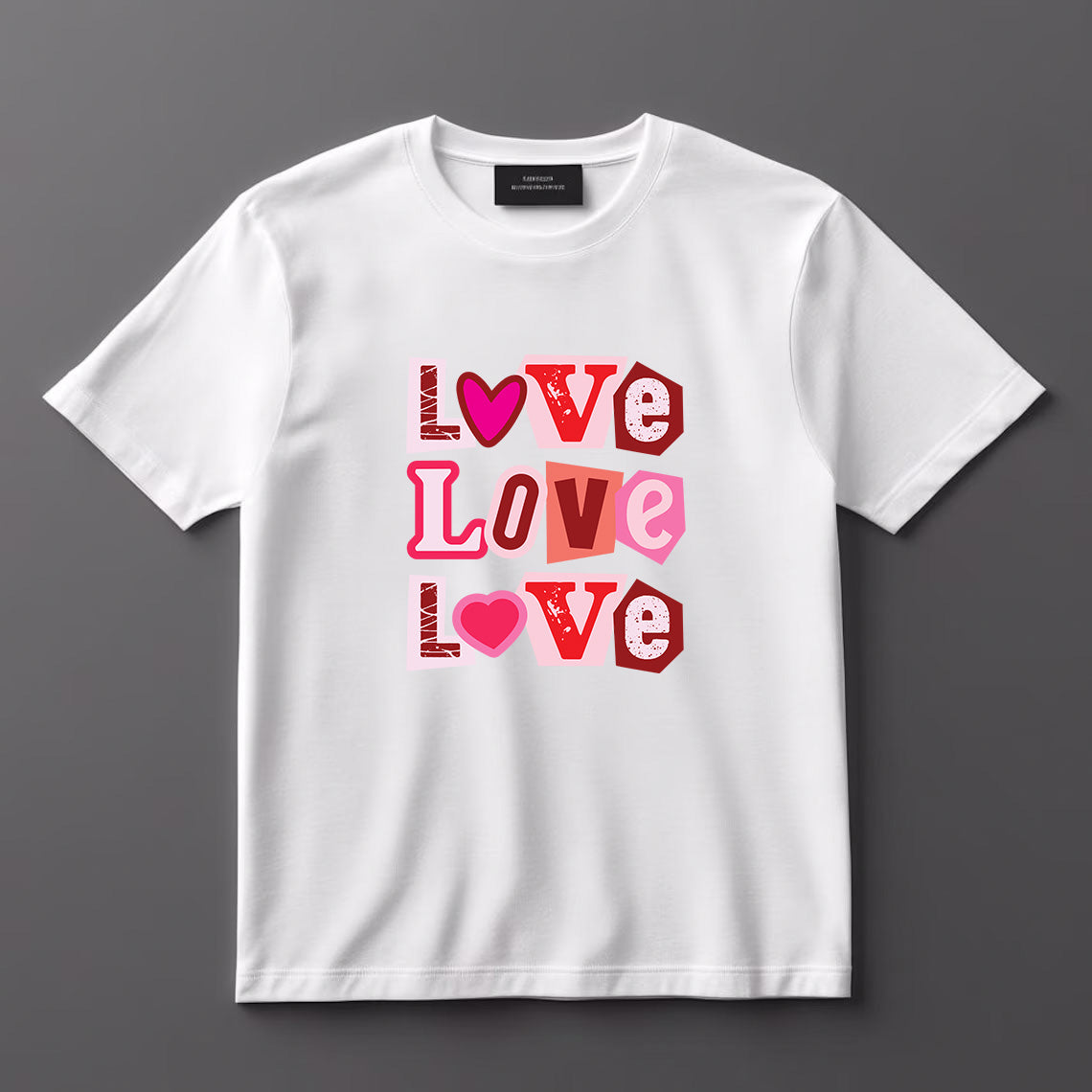 LOVE Graphic T-Shirt – Cute Valentines Day Tee | Retro Block Letter Love Shirt | Women’s Trendy Love Top