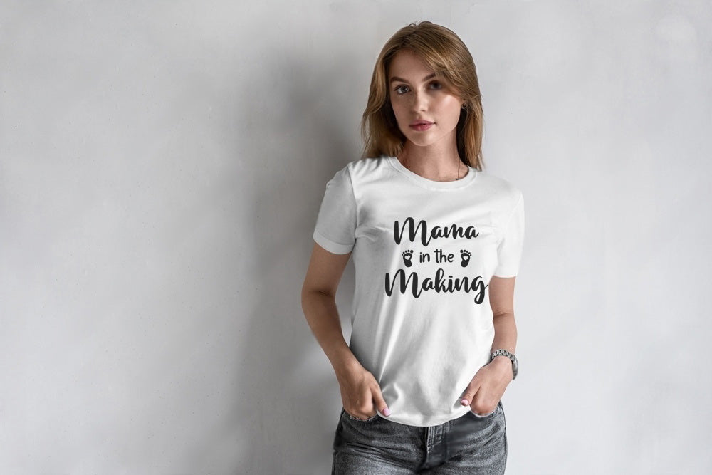 Mommy to Be White Tshirt 100% Cotton Casual Tshirt Pregnancy Announcement For Pregnant Mom To Announce Pregnant T-Shirt