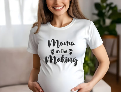 Mommy to Be White Tshirt 100% Cotton Casual Tshirt Pregnancy Announcement For Pregnant Mom To Announce Pregnant T-Shirt