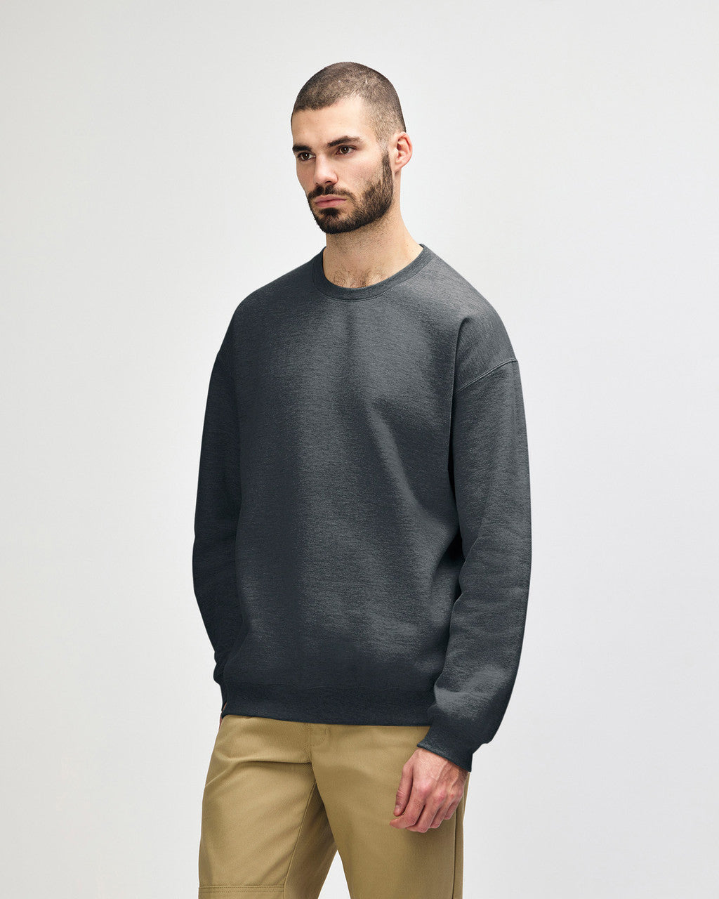 gildan-sf000-gildan-softstyle-adult-sweatshirt - Dark Heather side