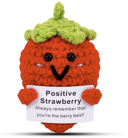 Handmade Crochet Sunflower Emotional Support Plush, Decorative Potted Plant Design with Inspirational Message