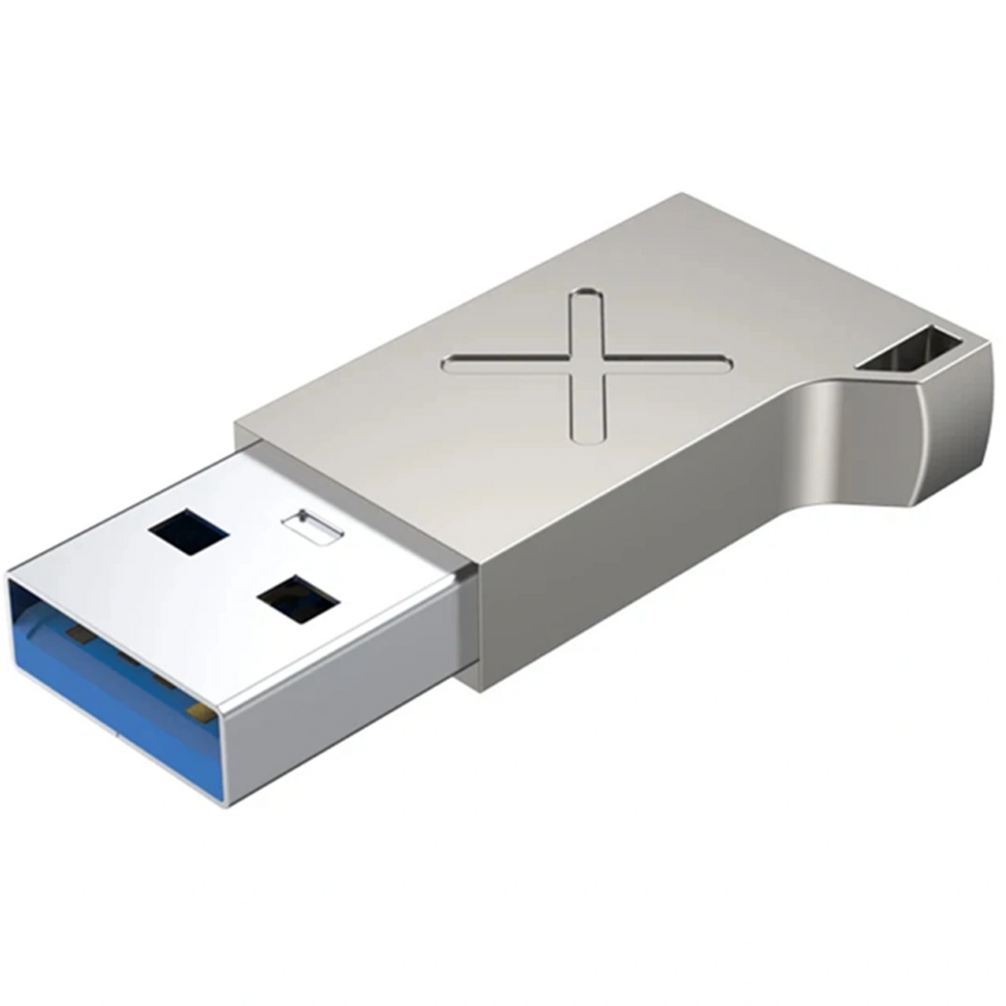 USB-A to USB-C 3.1 Gen1 Adapter, Zinc Metal Alloy, 5Gbps Data Transfer and Charging for Laptops, Smartphones and Tablets, Silver