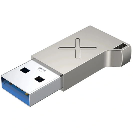 USB-A to USB-C 3.1 Gen1 Adapter, Zinc Metal Alloy, 5Gbps Data Transfer and Charging for Laptops, Smartphones and Tablets, Silver