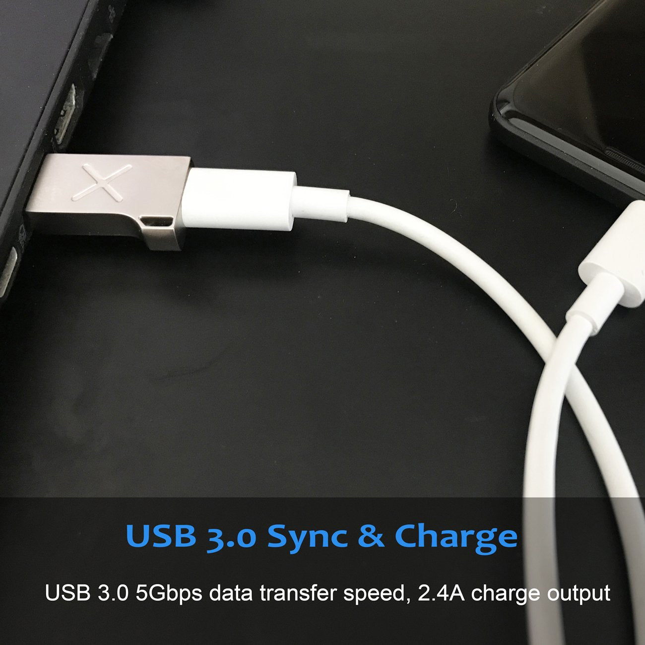 USB-A to USB-C 3.1 Gen1 Adapter, Zinc Metal Alloy, 5Gbps Data Transfer and Charging for Laptops, Smartphones and Tablets, Silver