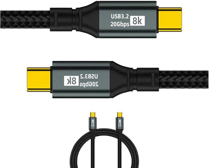 USB-C 3.2 Gen2 20Gbps PD 100W 8K Fast Charging Nylon USB-C to USB-C 1M/2M