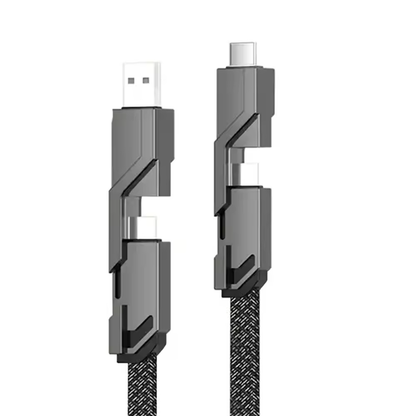 4 in 1 Usb Cable 3A Fast Charging Data Cable Zinc Alloy Usb C to C PD 65W Super Fast Charger Cable (1m/2m)