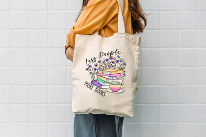 Book Lovers Tote Bag – “Judging Men by the Standards of My Book Boyfriends” | Aesthetic Reading Tote