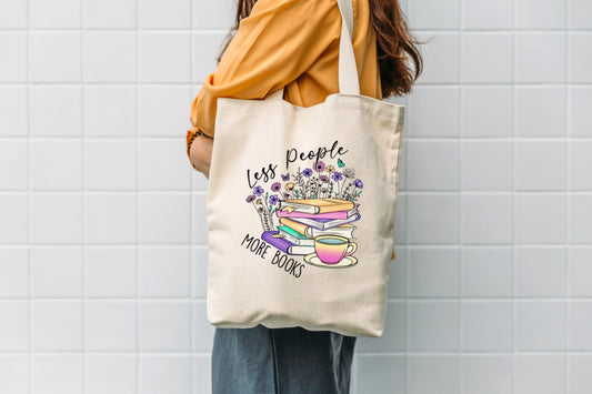 Book Lovers Tote Bag – “Judging Men by the Standards of My Book Boyfriends” | Aesthetic Reading Tote