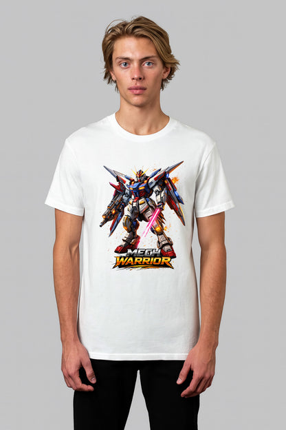 Futuristic Mech Robot T-Shirt – Mech Warrior / Defender / Striker / Destroyer | Anime Style Mecha Graphic Tee | Premium Cotton Unisex Shirt