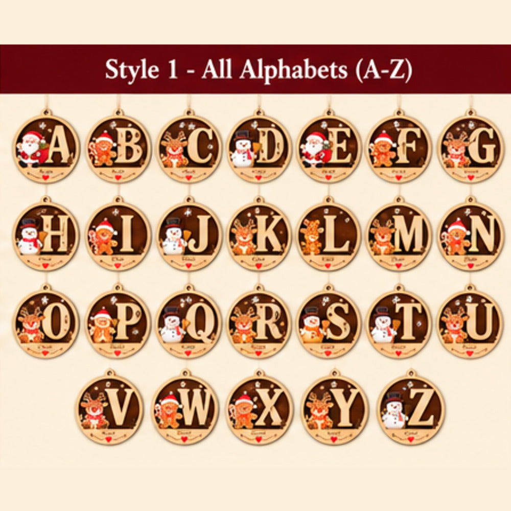 All 26 letters A to Z in the classic round name ornament style