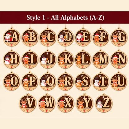 All 26 letters A to Z in the classic round name ornament style